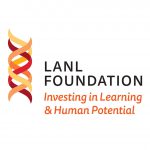 LANL Foundation Logo w/ motto underneath "Investing in Learning & Human Potential"