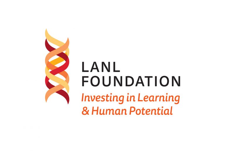 LANL Foundation Logo w/ motto underneath "Investing in Learning & Human Potential"