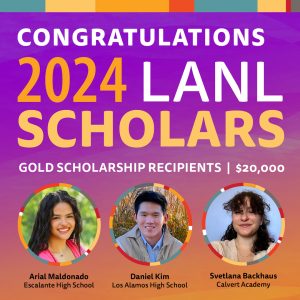 Images of the three Gold Scholars for 2024